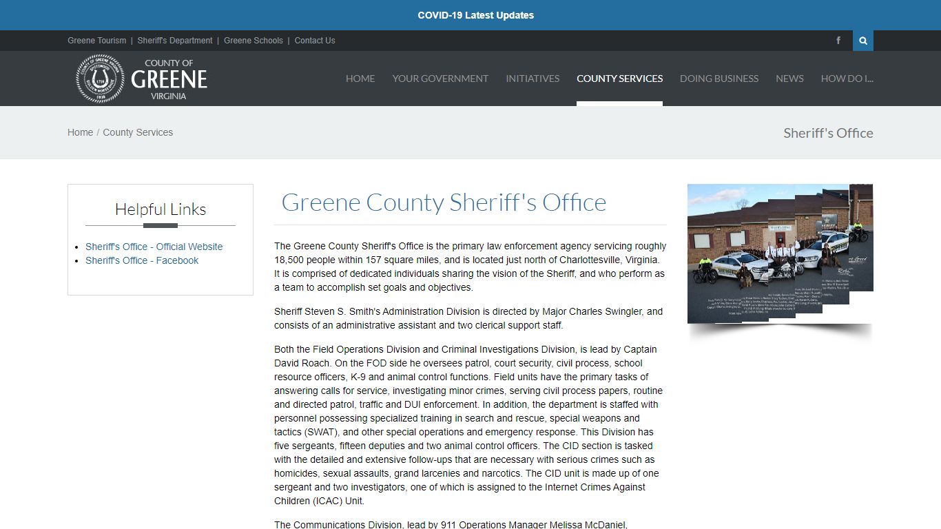 Greene County Sheriff's Office | Greene County, Virginia